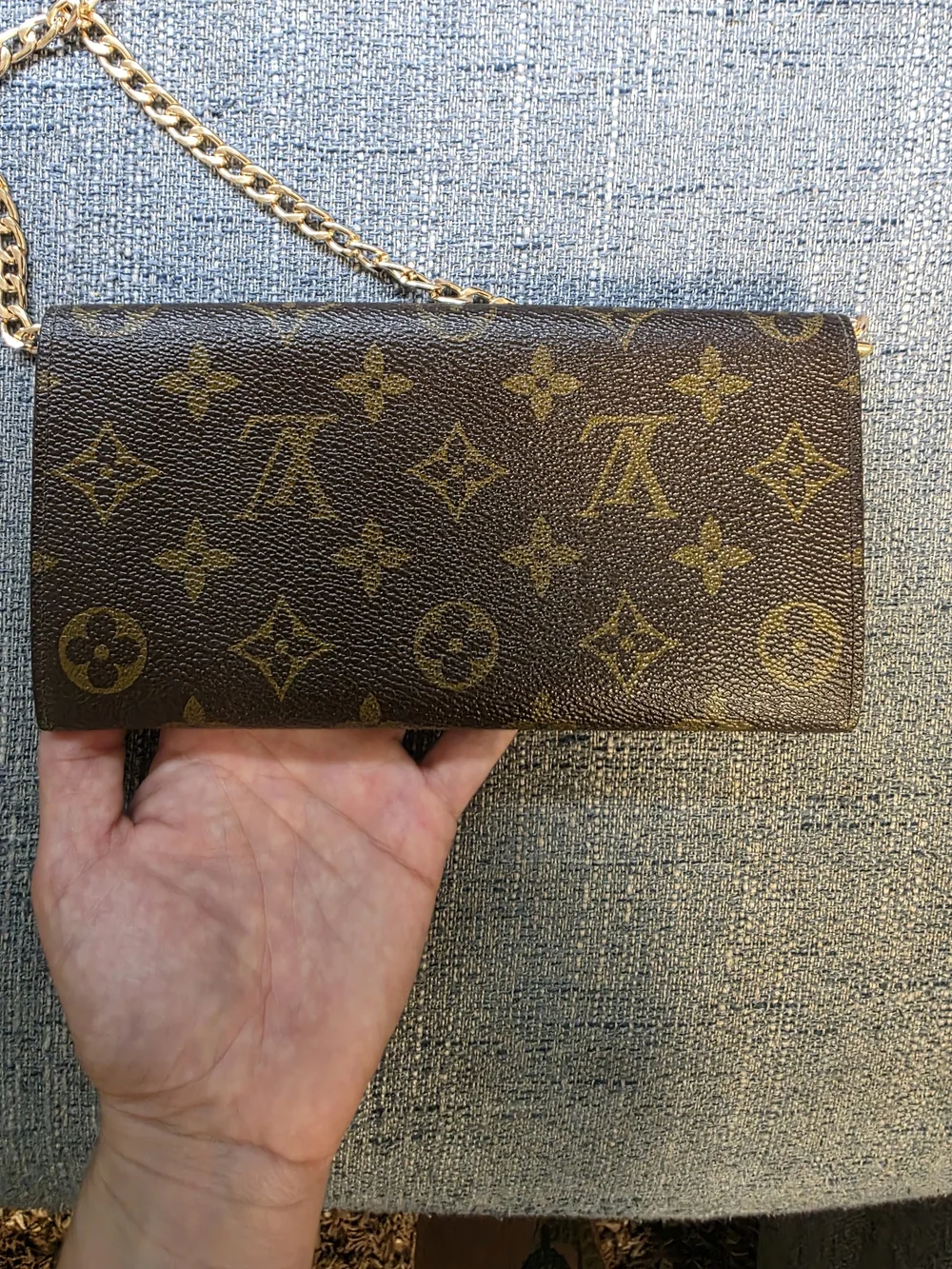 Louis Vuitton Brown Monogram Crossbody Wallet